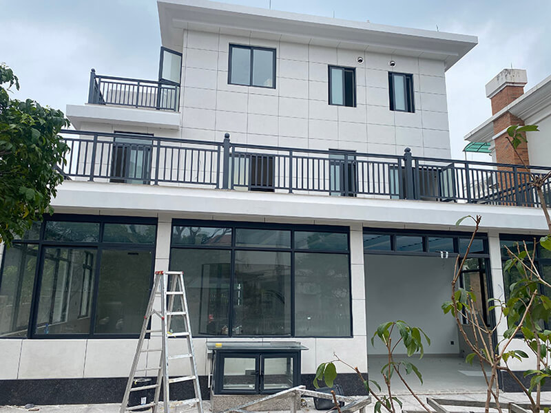碧桂园别墅外墙施工场景