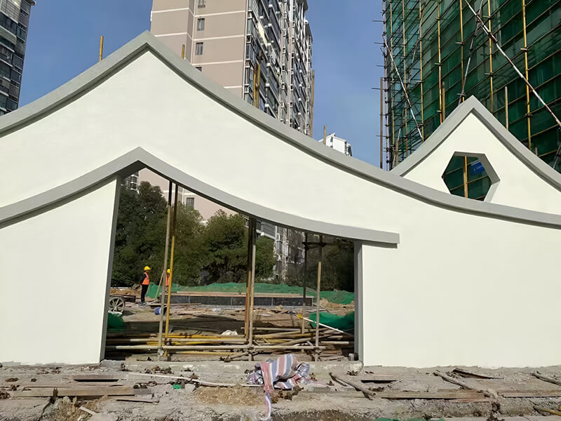 安徽合肥市望湖国际广场仿古砖装饰一角