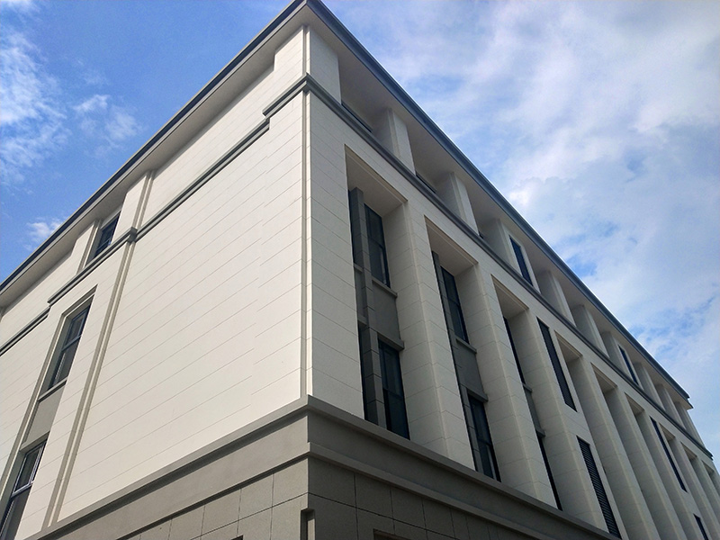 杭州中策职业学校花岗岩外墙侧面展示
